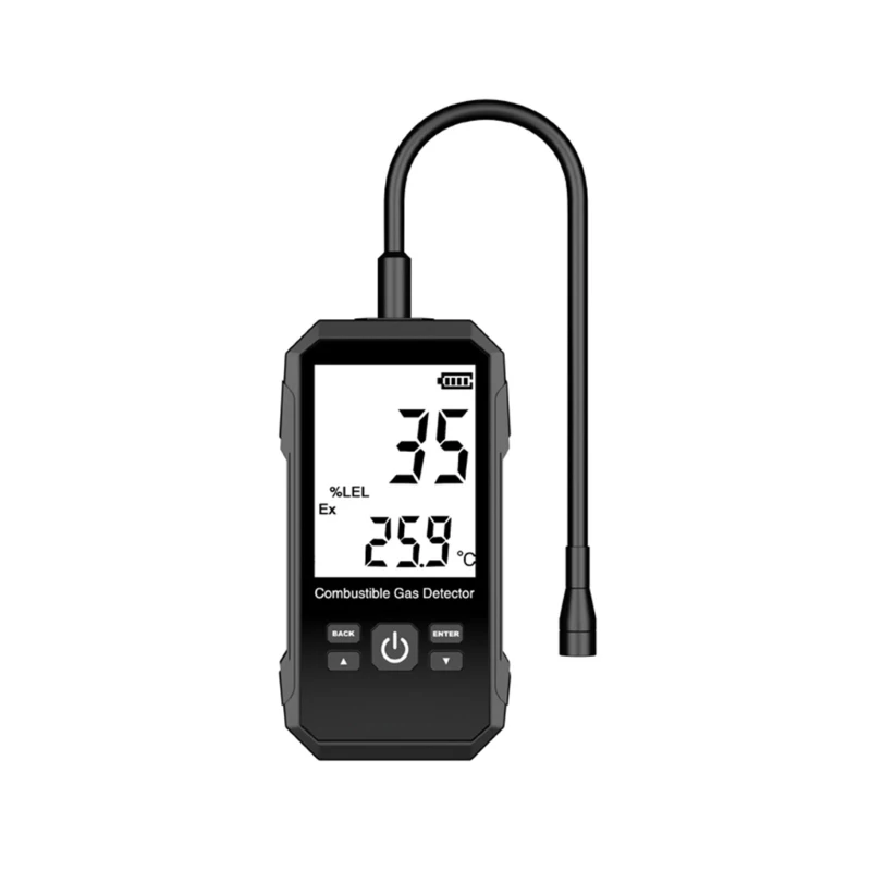 

Gas Leak Detection Device Handheld Tool Gas Detectors ABS for Flammable Gases 85AC