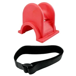 Compact U-Shaped Fishing Rod Stand - Portable TPE Holder for Fishing Gear Accessories (Red)