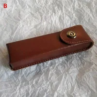 Étui à lunettes presbytes en cuir classique pour hommes et femmes, boîte à lunettes élégante en cuir adaptée aux lunettes plus étroites 5