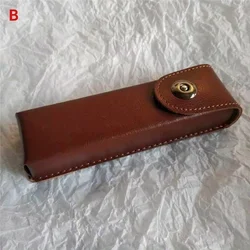 Elegant Leather Glasses Case (Brown)