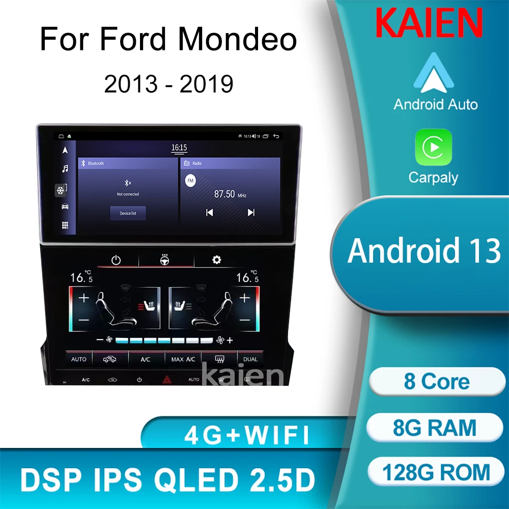 

10.33" Autoradio For Ford Mondeo 2013-2019 Car Radio Android 13 Auto Carplay Multimedia Stereo Player GPS Navigation 4G WIFI
