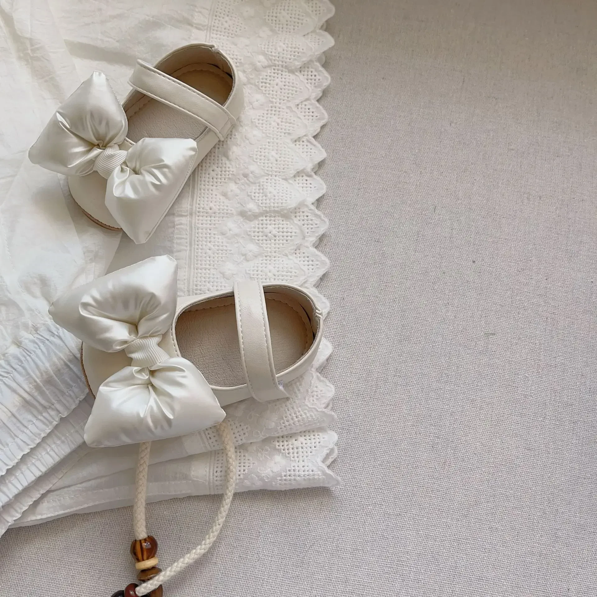 New Toddler Shoes in Autumn Korean Bow Soft Bottom Baby Girl Shoes Surface Anti-slip Baby 4145