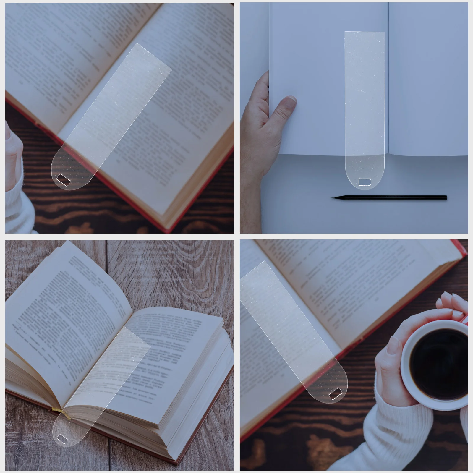 10 Pcs Transparent Bookmarks Acrylic Blanks Diy Gifts Blank Bookmarks Creative Page Markers School Supplies Clear Bookmark
