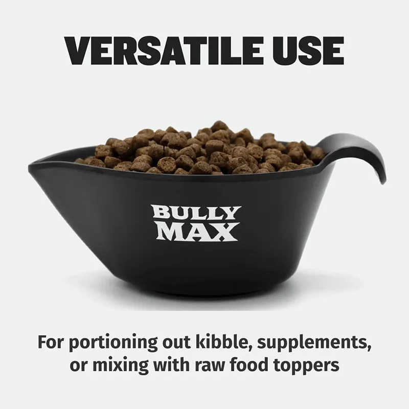 BULLY MAX Cat And Dog Food Dispenser Spoon Matte Black Mixing Dog Food Tableware Multipurpose Durable Easy To Wash