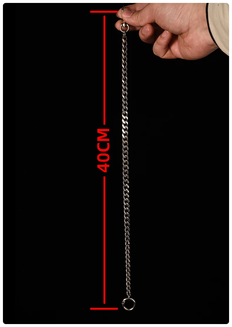 QOONG 40cm Schlüssel Ketten Hip Hop Rock Punk Straße Schlüsselring 304 Edelstahl Brieftasche Gürtel Kette Hipster Anti-verloren Schlüsselbund Männer Y101 – Detail 5