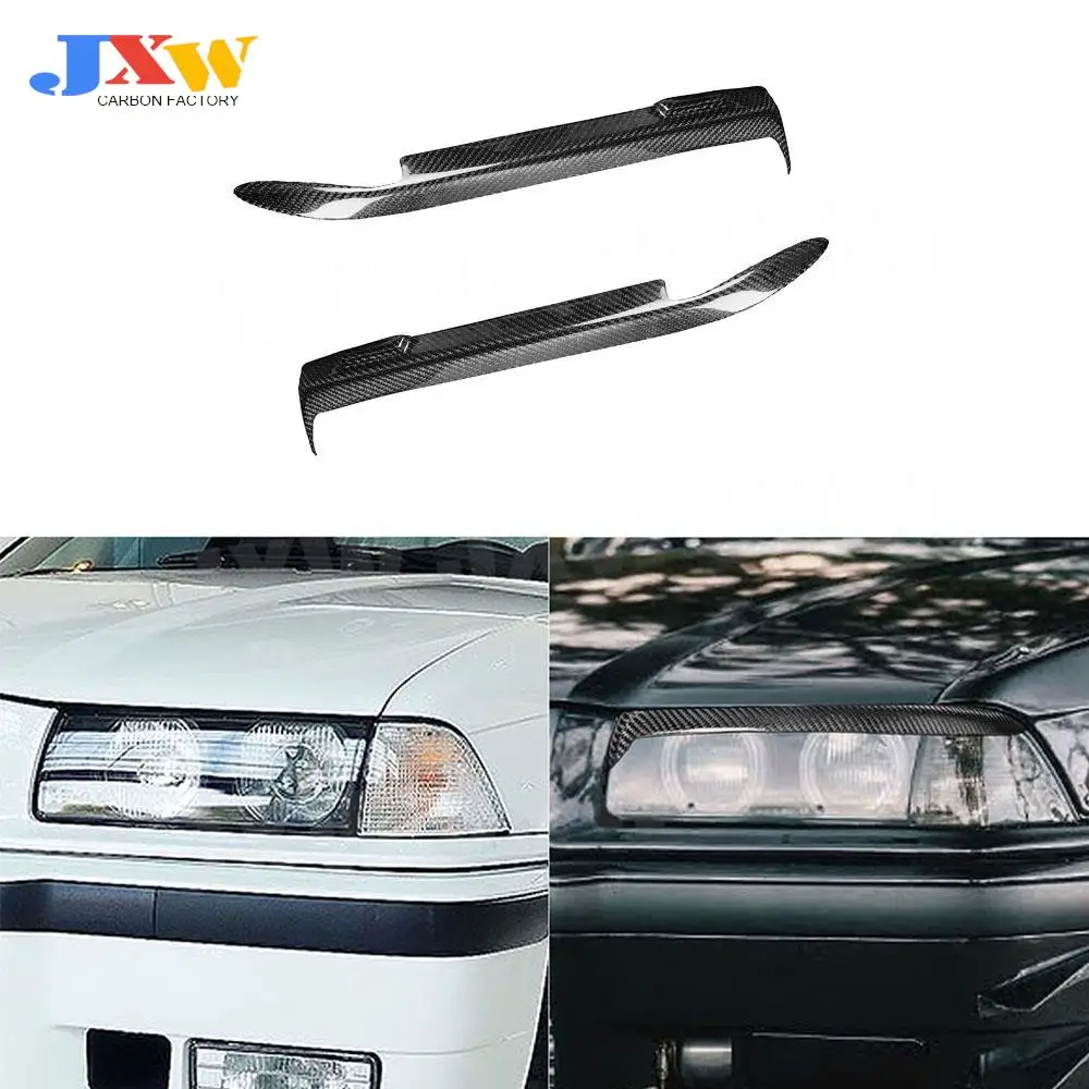 

Carbon Fiber Car Front Bumper Eyelid Eyebrow Trims for BMW E36 1992-1998 Headlight Eyelids Head Lamp Eyebrow Cover Styling