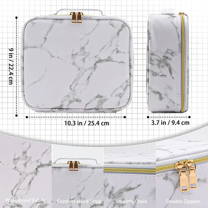 Portable Makeup Case Professional Box Estuche Para Maquillaje Makeup Organizer Bag Waterproof Women's Cosmetic Bag For Travel 2