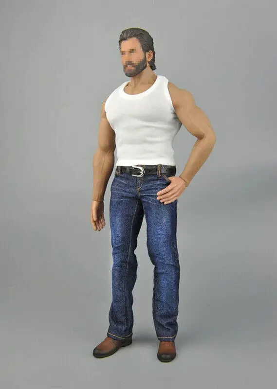 

Kinds of 3 1/6 Vest+Jeans+shoes Model For 12" male Figure Doll