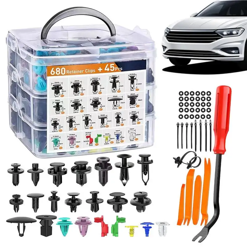 50pcs 6 Mm Auto Car Bumper Fender Retainer Push Black Plastic Clips Fasten.DI Ba - Foto 3