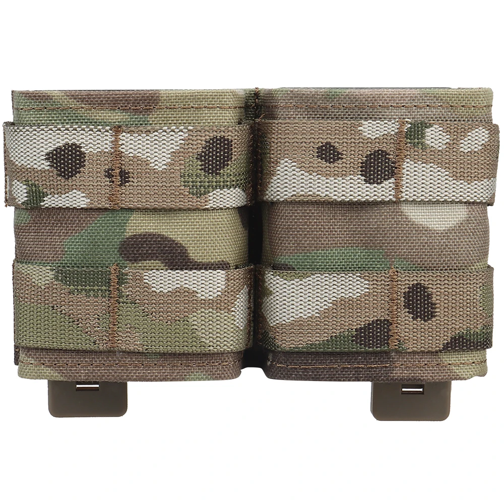 

Tactical Rifle Magazine Pouch Military FAST 5.56MM Double Mag M416 AR15 Hunting Airsoft Belt Vest Gear With Nylon Support Clip