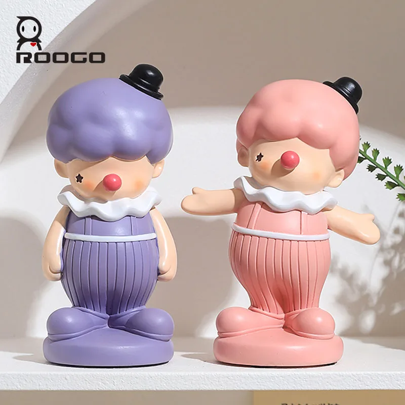 

ROOGO новый дизайн, скульптура клоуна из смолы, домашний декор, Мультяшные милые аксессуары, украшение для комнаты, настольное украшение, подарки для пар, детей