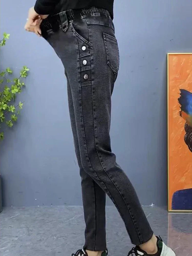 

Skinny Casual Winter Warm Ladies Jeans Velvet Lined Slim Thicken Denim Pencil Pants Fashion Women Snow Wear Vaqueros New Z99