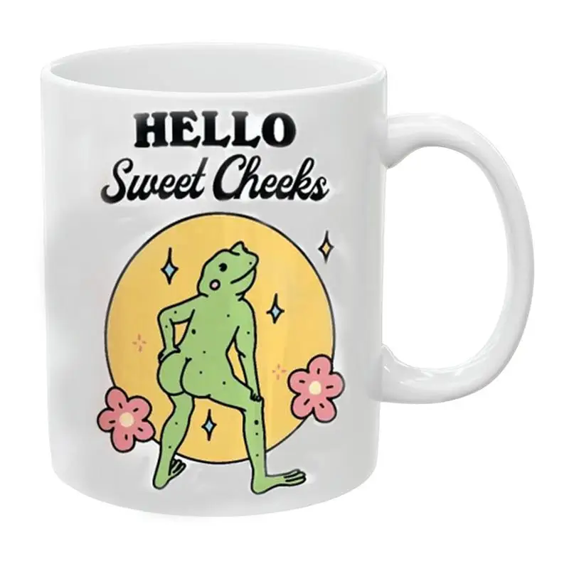 

Frog Ceramic Cup Ceramic Animal Coffee Cup 11 Ounce Frog Water Cup Funny Coffee Cup White Tea Cup With Handle Chocolate Cup
