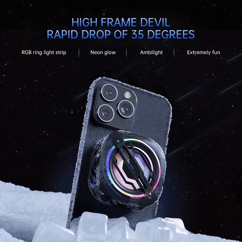 Black Shark 3Pro Magnetic Mobile Radiator Intelligent Temperature Control Adjustable RGB Light for iPhone Samsung Xiaomi Cooler phone cooler mobile radiator mobile heat dissipation plate cell phone fan