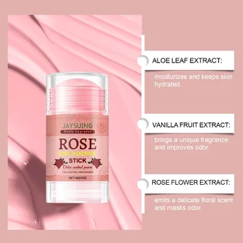 Rose Deodorant Stick/Antiperspirant Light Rose Scent Moisturizing and Hydrating Easy to Carry Suitable for Everyone 1