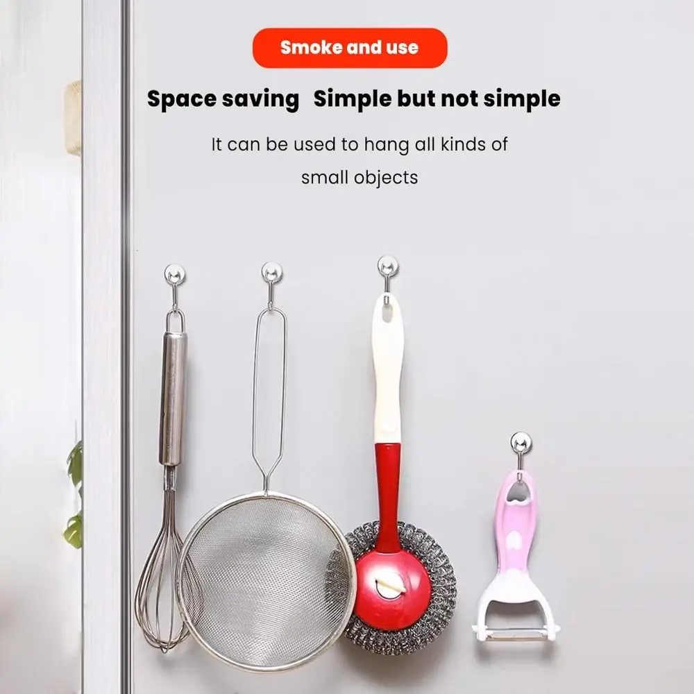 Magnetic Hooks Iron Black Silver for Refrigerator Bathroom