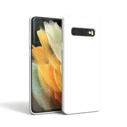 Silky Silicone High - Quality Soft - Touch Back Protective Case - Note10Plus (White)