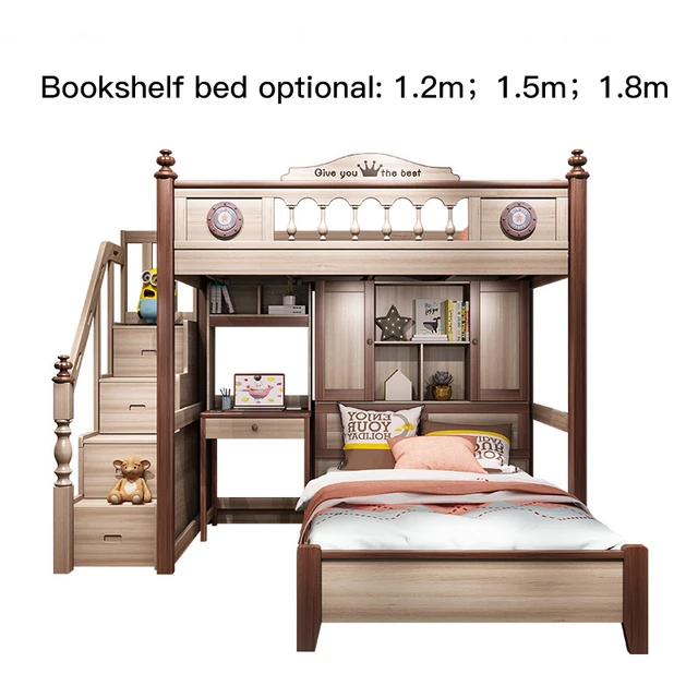 ROBA Lit Superposé pour Poupée Jumelle en Bois Happy Fee + Équipement  Textile - Naturel/ Rose - N/A - Kiabi - 59.90€