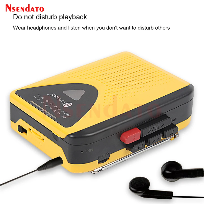 Cassette Tape Player With AM FM Broadcasting Radio Cassette Tape Player Converter Sound Recorder With Speaker 3.5mm Headphone
