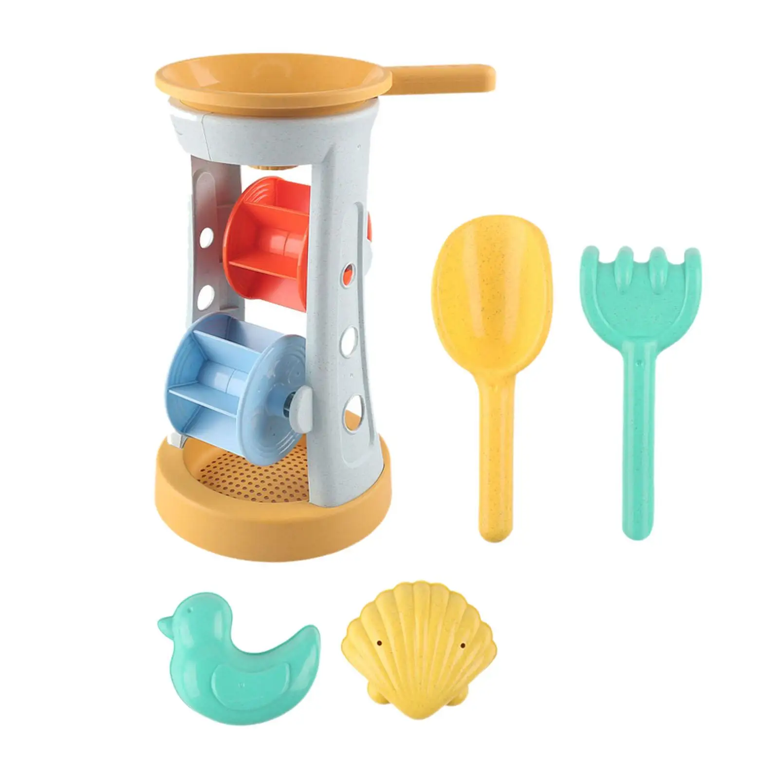 5Pcs Beach Sand Toy Beach Sand Sifter Toy for Backyard Birthday Bathtime Toy