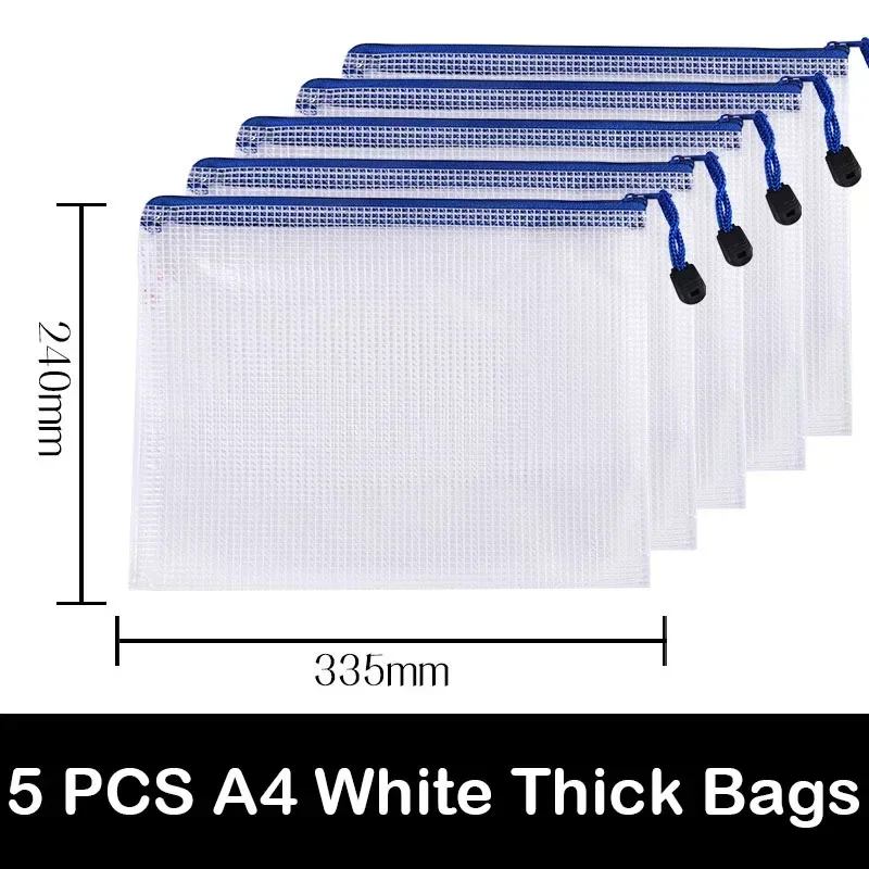 Aazon.co : 6 Pack Esh Zipper Pouch Docuent Bag Waterproof Zip File Folders For School Office
