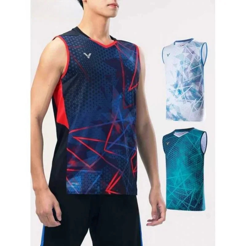 For Victory Badminton Tennis Clothing Sports Short-sleeved T-shirt Breathable Sweat-absorbent Quick-drying Top Vest 2025 New