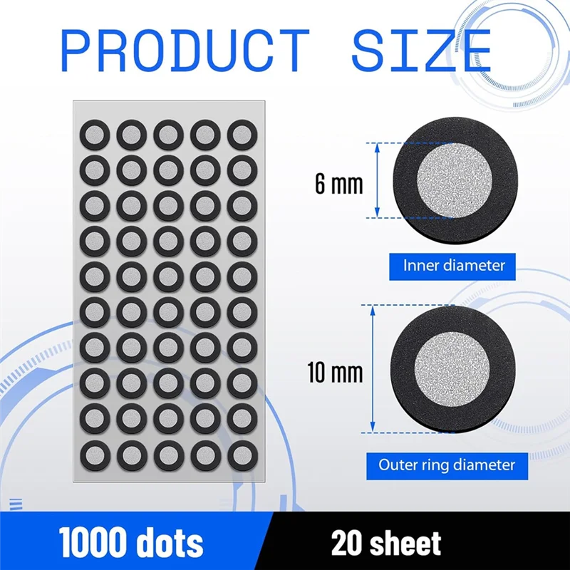 ABWR-Scanner 3D portatile 1000 punti Segni di scansione 3D Rilevamento punto bersaglio riflettente Interno 6 mm Esterno 10 mm - immagine 6