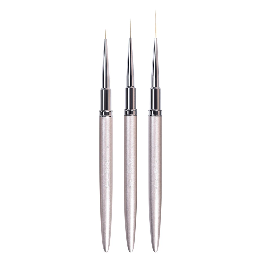 KADS 100% Pure Kolinsky Sable French Stripe Liner Brush for Manicure 3D Tips Ultra-thin Lines Grid Flower Drawing Pen Nail Tool 4