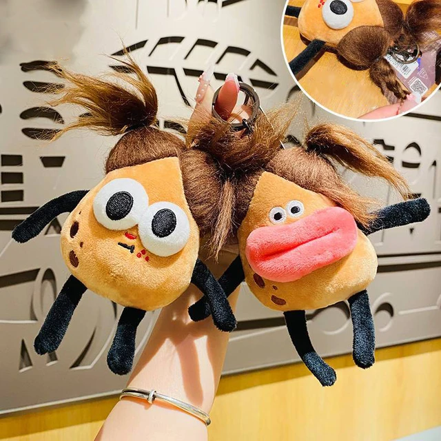 Kreative Plüsch gebratenes Haar großes Auge Kartoffel Charakter Schlüssel  anhänger Cartoon Wurst Mund Kartoffel puppe Spielzeug Auto Schlüssel bund  Tasche Anhänger Geschenk - AliExpress