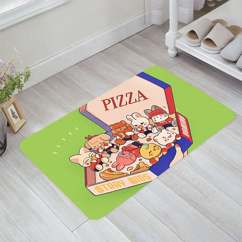

Kpop S-SKZooo-A Floor Mat Aesthetic Room Decoration Kitchen Carpet Doormat Entrance Door Balcony Carpets Rugs Home Foot Rug Mats