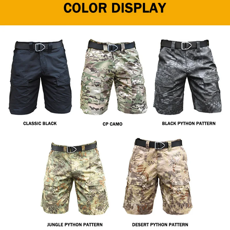 TopFight Tactical Shorts Men's Summer Outdoor Casual Commuting Breathable Multi Pocket Work Suit Camouflage Pants