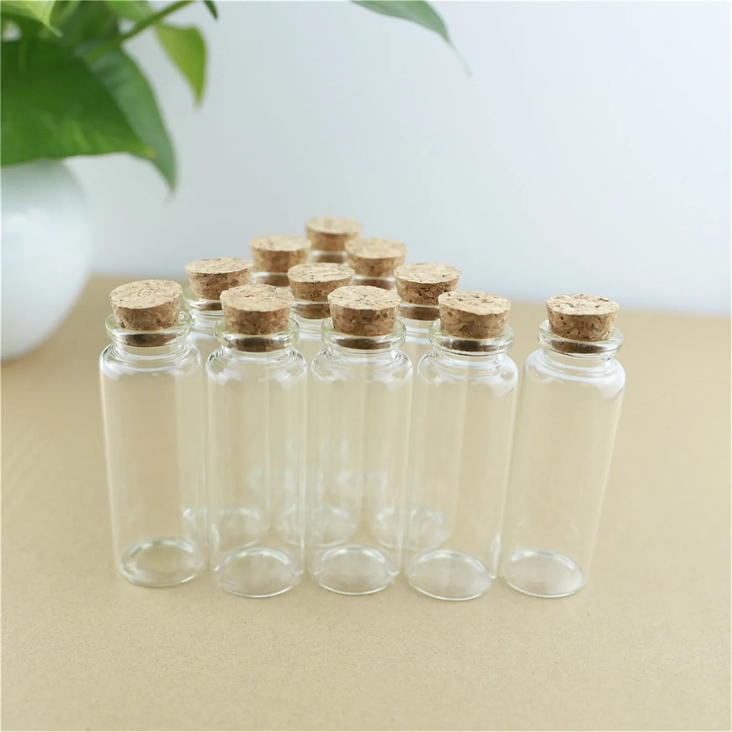 Glass Test Tube 16*30*80mm 40ml Glass Bottles Stopper Crafts Jars Small Transparent Empty DIY Wishing Bottle Cork Gift