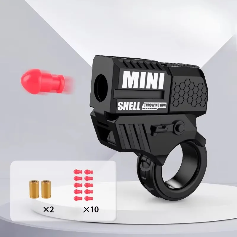 Mini Ring Gun Shell-Ejecting Toy Gun Adult Fidget Toys Hand Spinner with 2 Shell Casings 10 Bullets Stress Relief Toys Gifts fidget toys fidget spinner fidget toy fidget spinners fidget toy set fingertip stress relief toy fingertip decompression toy decompression tool toy