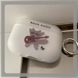 Rock Cat Soft Earphone Case with Anime Cartoon Design - Airpods Pro (1)
