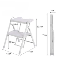 ‌Heavy-Duty Folding Ladder Space Saving 3-Step Stool Multi-Positional Home Utility Ladder Non-Slip Safety Foot Stool for Loft 6