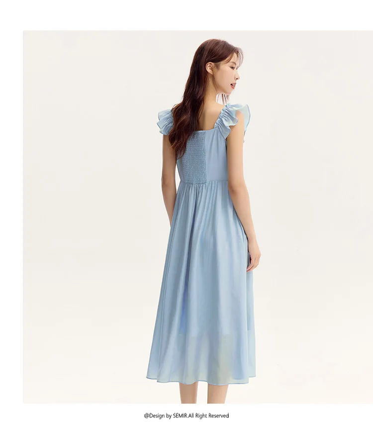 Bodycon Dress Women Slim Fit With Ruffled Hem Summer New Short Flutter Sleeves And Gentle Mid-Length Dress 14 Bodycon Dress Women Slim Fit With Ruffled Hem Summer New Short Flutter Sleeves And Gentle Mid-Length Dress