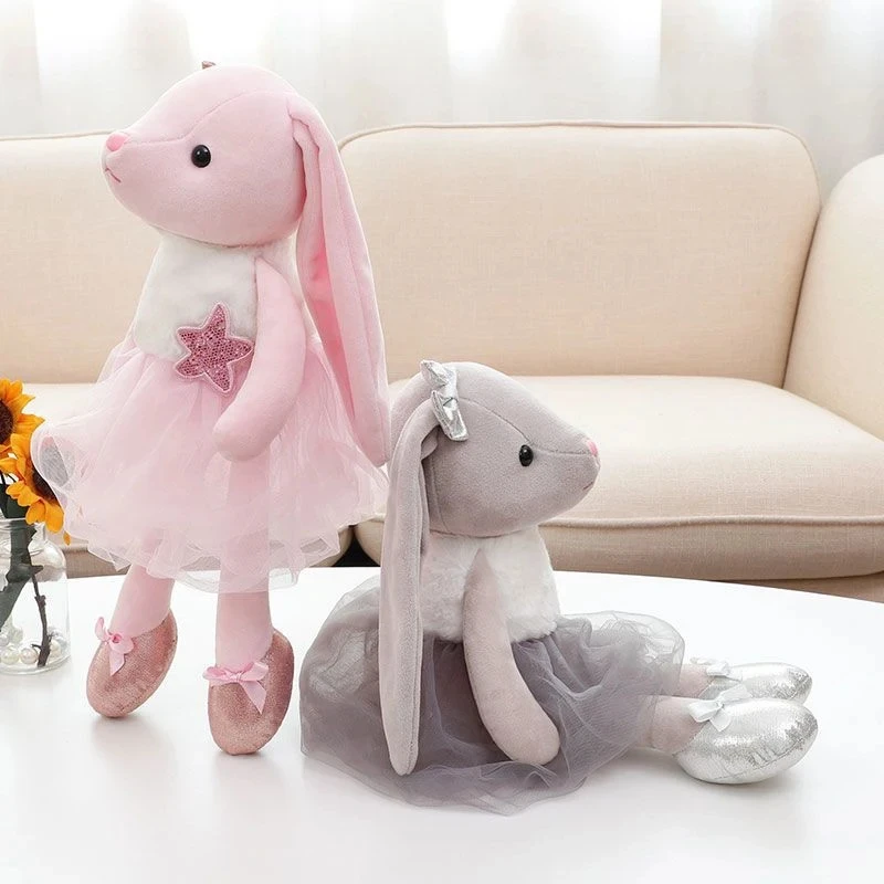 Ballet Stuffed Rabbit Baby Plush Toys Children Long Ears Bunny Plush Ballerina Doll Appease Stuffed Toys For Girl Birthday Gifts