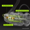 HANDING M1 Spinning Reel 12kg Max Drag Graphite Reel, 9 + 1 Ball Bearings, 5.2:1 Gear Ratio Fishing Reel for Perch Bass and Pike 5