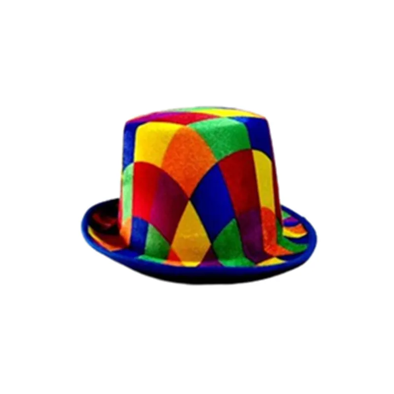 Stripe Clown Funny Hat Colorful Joker Cosplay Cap Carnival Masquerade Party Supplies Festival Performance Accessories