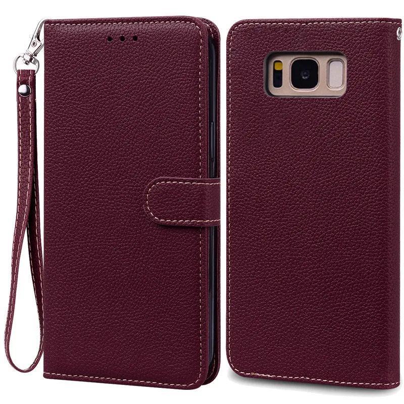 Luxurious Leather Wallet Flip Case for Samsung Galaxy S8 Plus