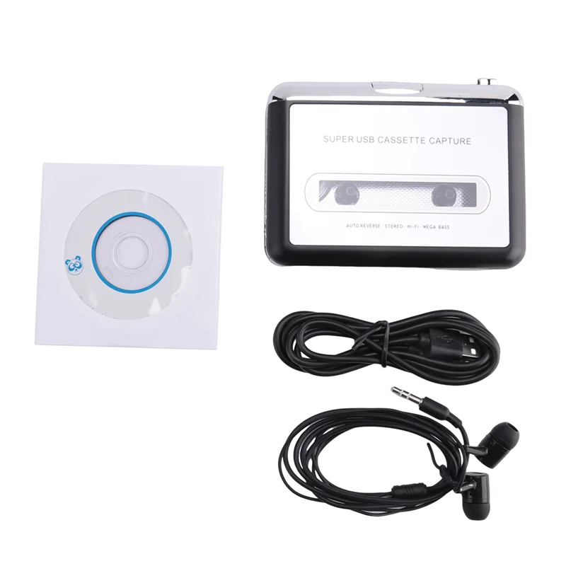 B92B-Cassette Player Cassette To MP3 Converter Capture Audio Music Player Convert Tape Cassette On Tape To PC Laptop Via USB
