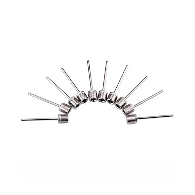 10pcs Sport Ball Inflating Pump Needle For Football Basketball Soccer Inflatable Air Valve Adaptor Stainless Steel Pump Pin 2