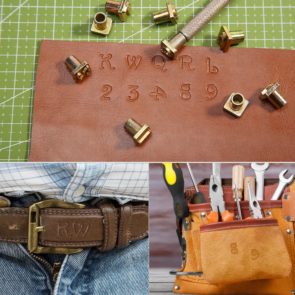 36pcs Carbon Steel Metal Letters Numbers Stamps Mark Clearly DIY Wood Leather Copper Punching Handicraft Art Stamper Set Tools