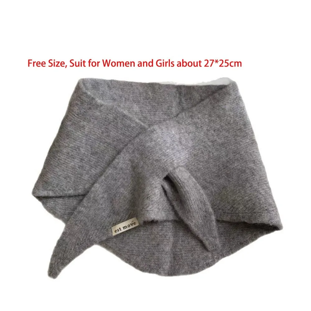 Windproof Knitted Neck Warmer Scarf for Autumn and Winter