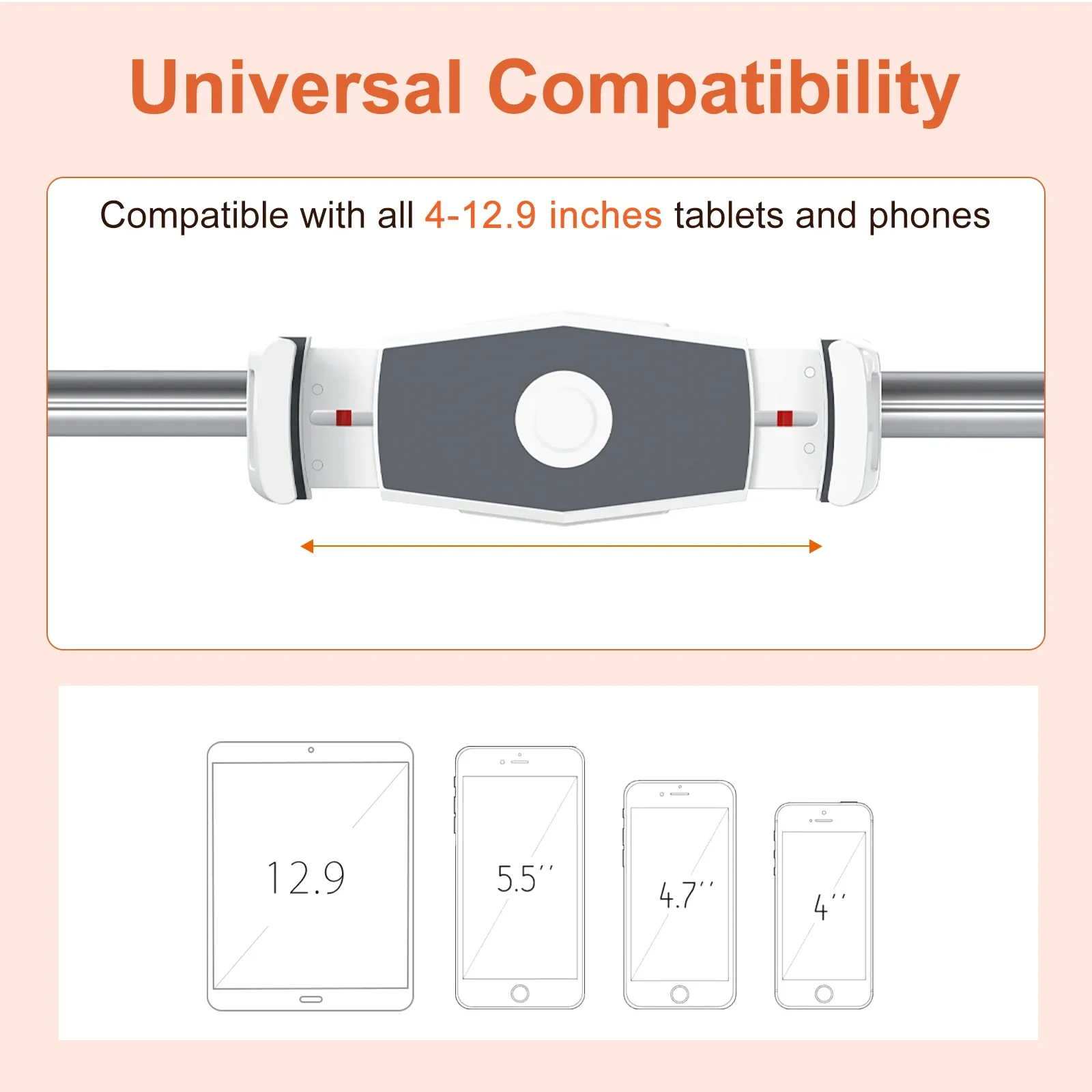 Oatsbasf 태블릿 스탠드 침대용 전화 홀더 다기능 랙 높이 조절 가능한 접이식 iPad 홀러 스탠드 패드 브래킷 소파 용