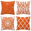 Nordic orange and white classic pattern linen pillowcase sofa cushion cover home decoration can be customized for you 40x40 1