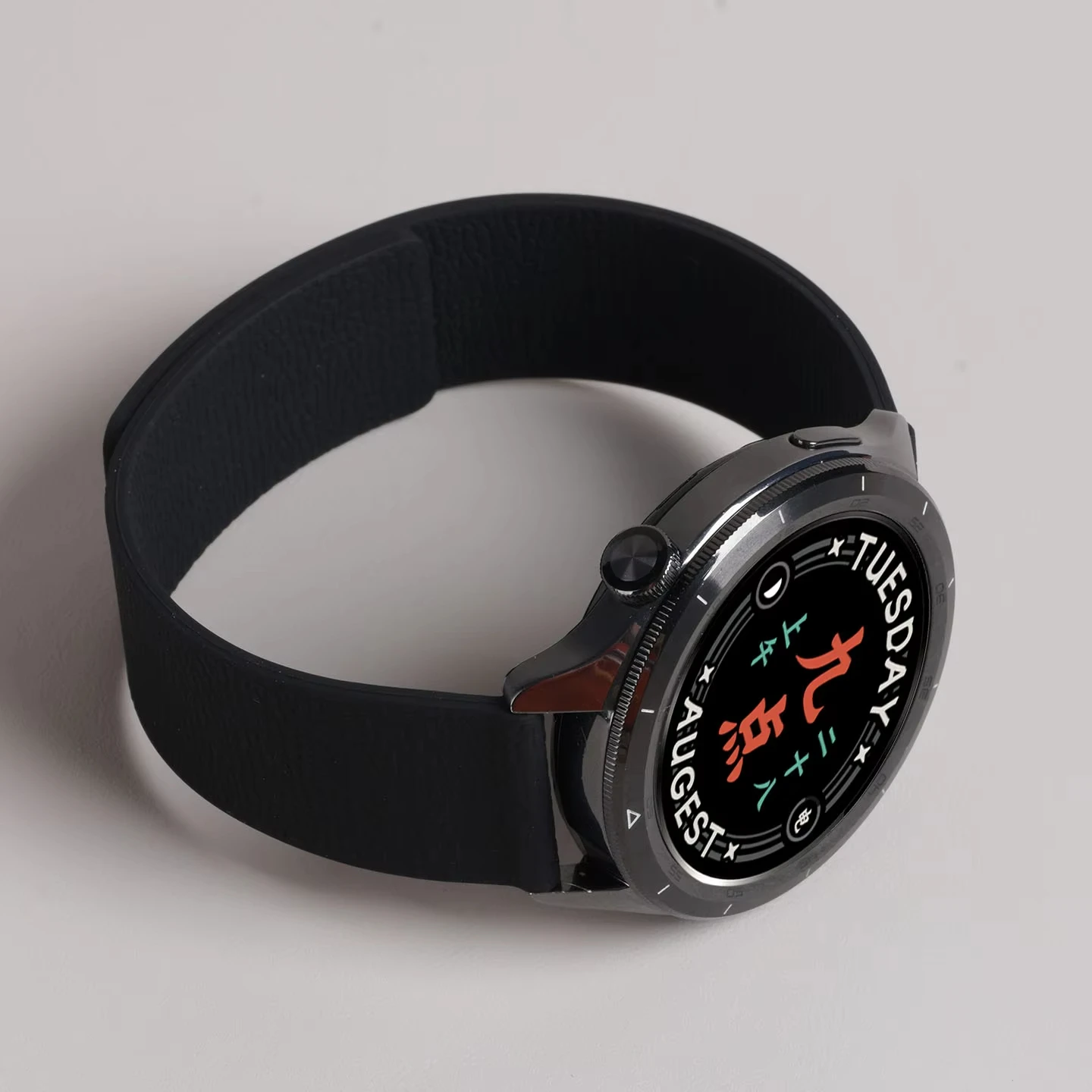 Magnetic Loop Silicone Lychee Pattern Strap Bracelet - 18/20/22mm