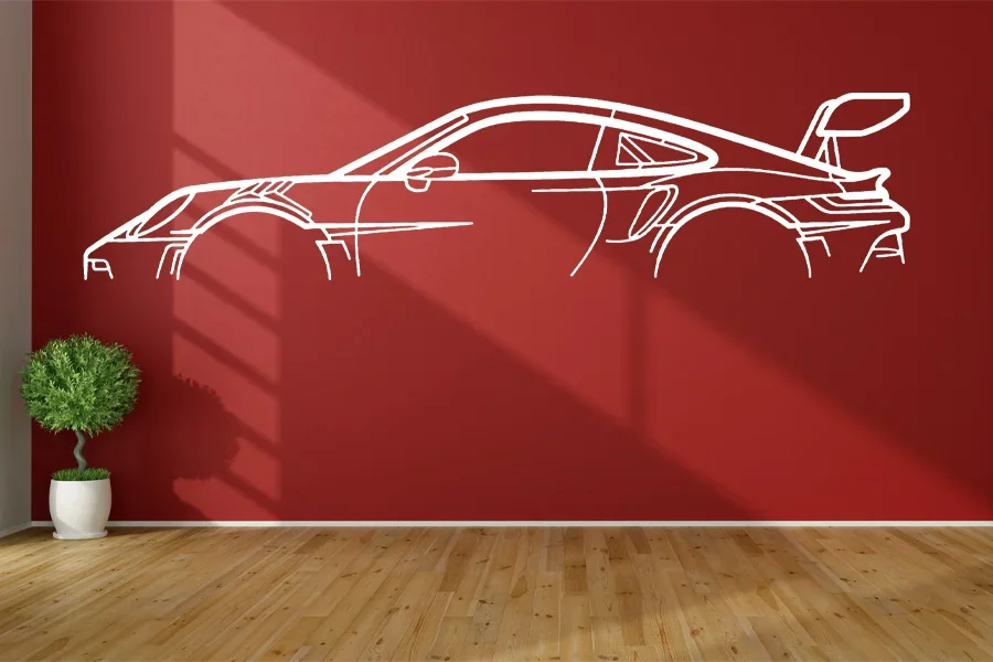 Car Silhouette Wall Art Sticker Vinyl Home Decor Automotive Service Center Garage Car Beauty Shop Decals Murals S610