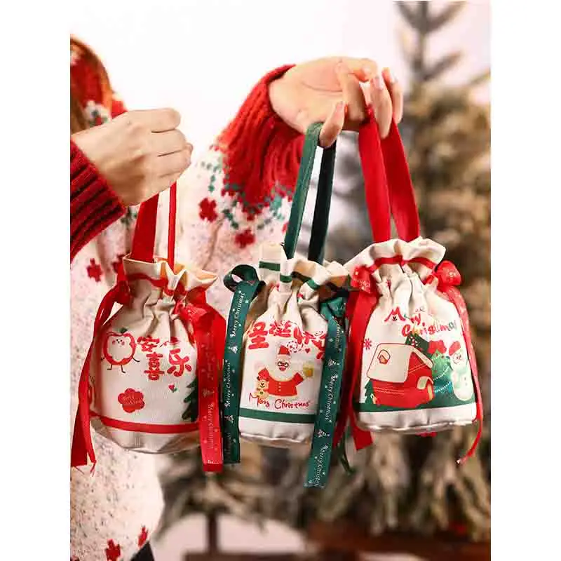 Christmas Gift Christmas Eve Apple Gift Box Packaging Box Santa Claus Children's Candy Small Gift Bag