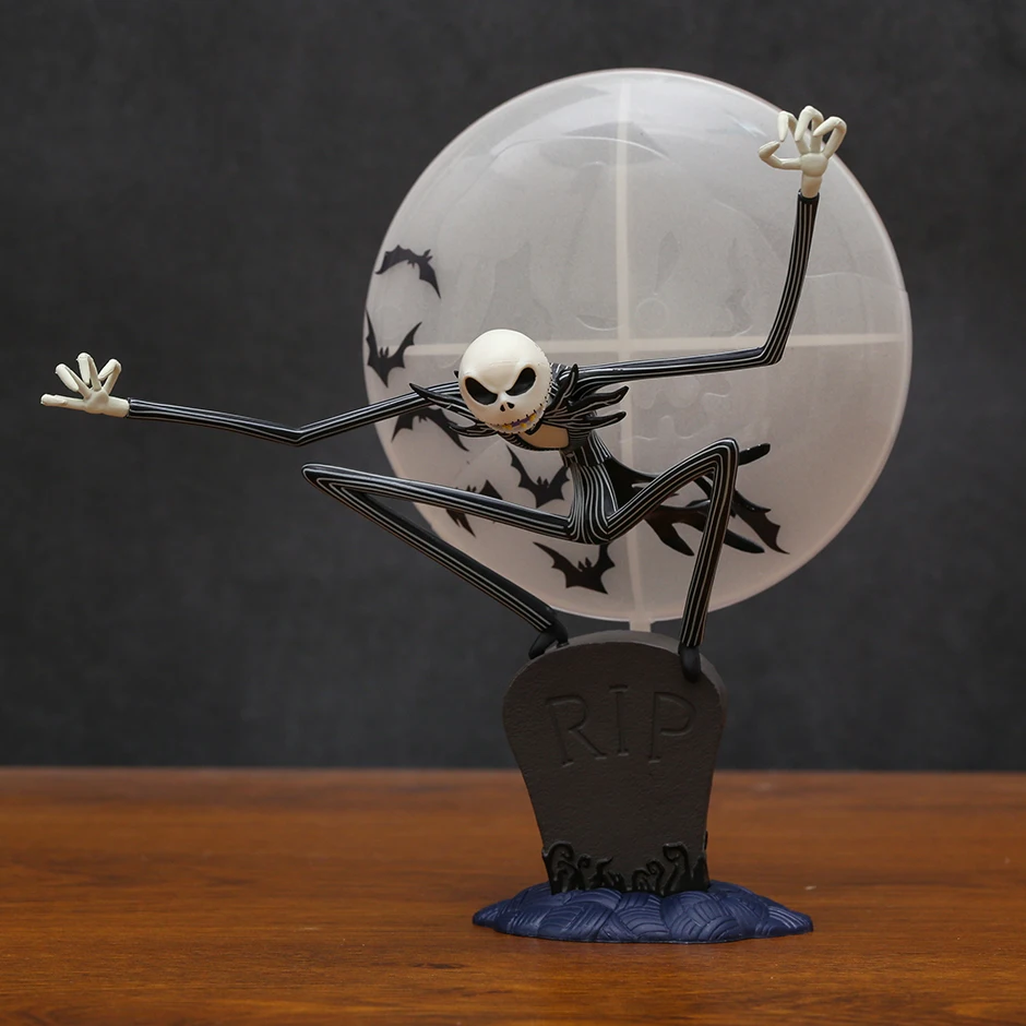 Luminoso Jack Skellington Nightmare Before Christmas Pvc Figure Collection Model Toy Regalo Di Natale